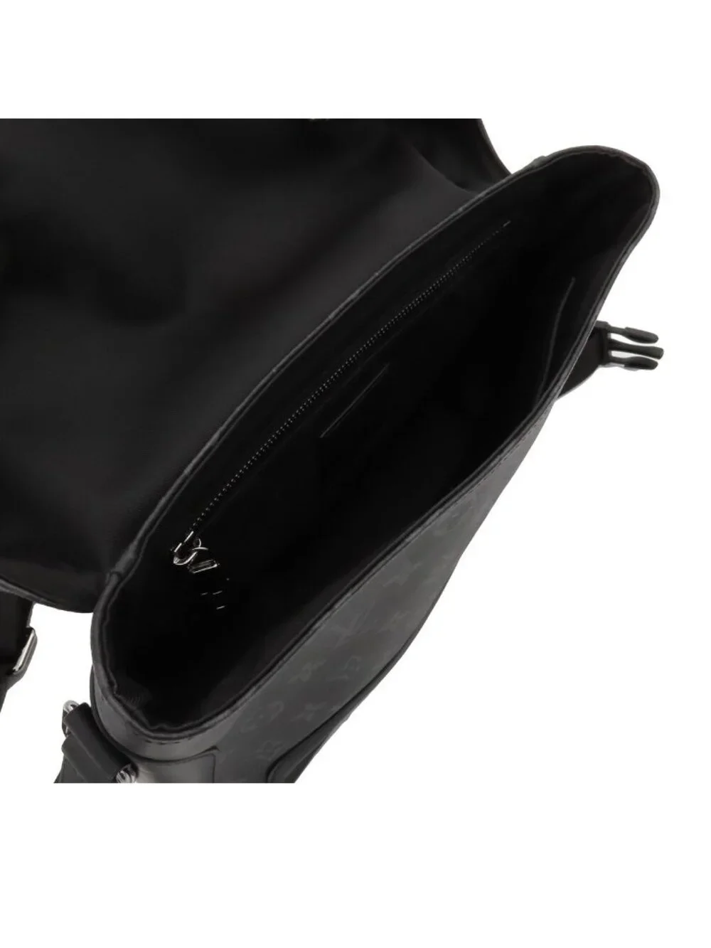 Louis Vuitton Messenger Voyage Black Silver Monogram Eclipse Shoulder Bag
